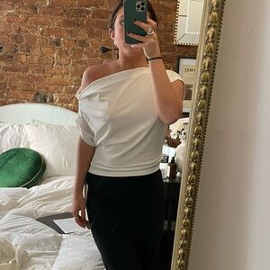 The Room Antwerp White Off The Shoulder Top